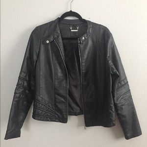 Black Faux Leather Jacket
